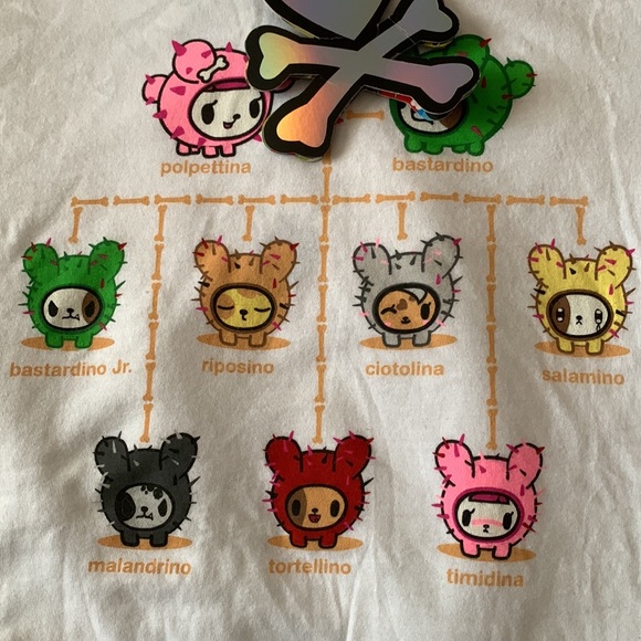 Tokidoki Cactus Sandy Family Tree tee shirt - Picture 4 of 6